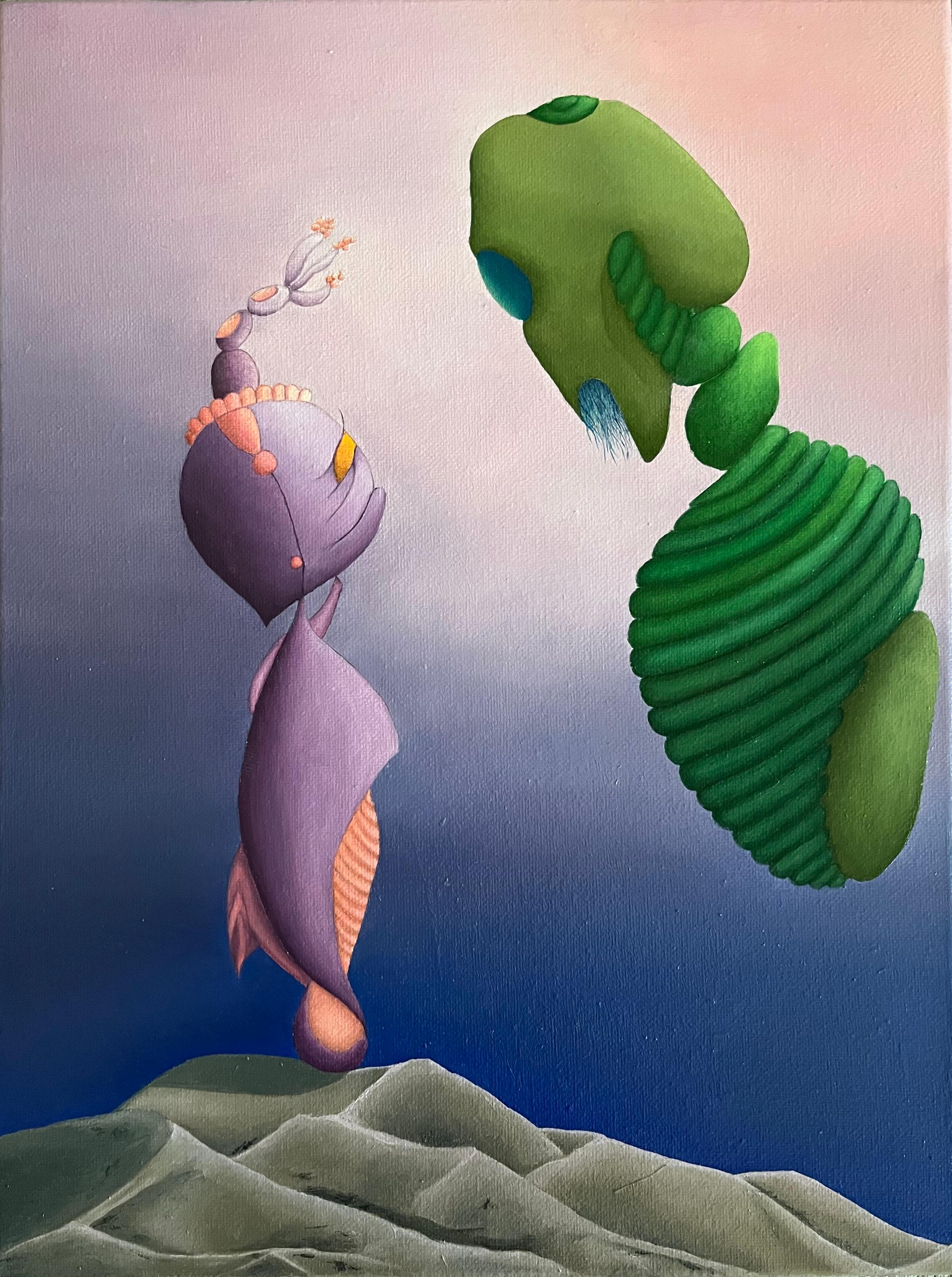 First Contact, painting by Mariam Muravei-Olkhovaia